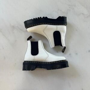 Dr. Martens Women’s White Chelsea Platform Boots